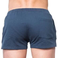 Short De Sport Coton Bleu Marine -Boutique De Sous-vêtements short de sport coton bleu marine sku 2