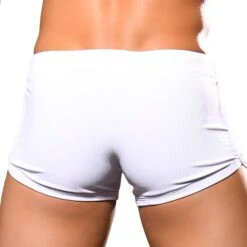 Short Essential Rib Blanc 7 Short Essential Rib Blanc -Boutique De Sous-vêtements short essential rib blanc andrew christian 3