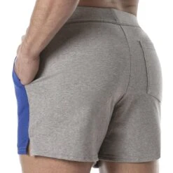 Short Football Gris Chiné -Boutique De Sous-vêtements short football gris chine tof paris 2