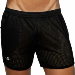 Short Long Rocky Pocket Mesh Noir