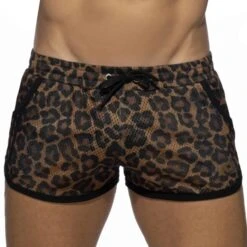 Short Rocky Mesh Leopard