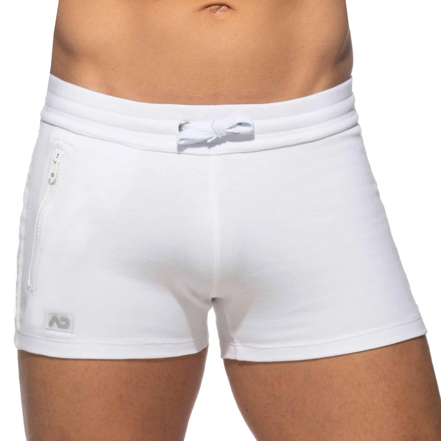 Short Sport Poche Zippée Blanc 1 Short Sport Poche Zippée Blanc