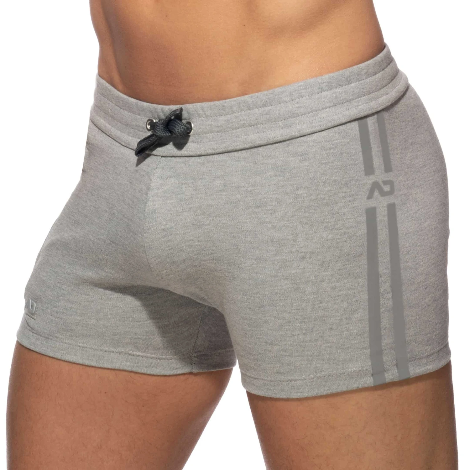 Short Sport Poche Zippée Gris Chiné 2 Short Sport Poche Zippée Gris Chiné – Image 2