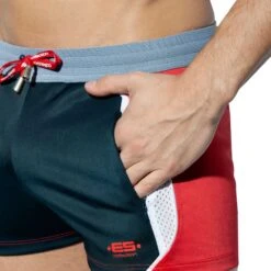 Short Sportive Marine - Rouge 5 Short Sportive Marine - Rouge -Boutique De Sous-vêtements short sportive marine rouge es collection 2