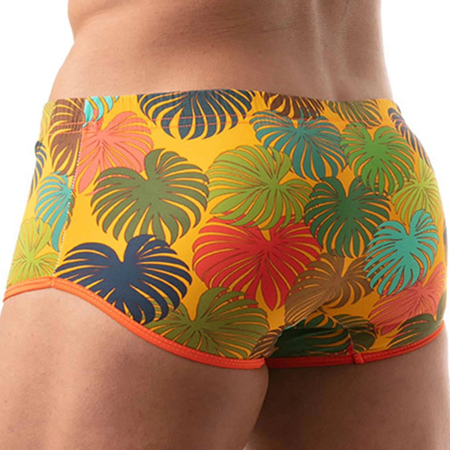 Shorty De Bain Brésilien Floral Jaune 2 Shorty De Bain Brésilien Floral Jaune – Image 2