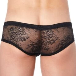 Shorty Dentelle Sexy Noir 5 Shorty Dentelle Sexy Noir -Boutique De Sous-vêtements shorty dentelle sexy noir doreanse 2
