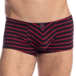 Shorty Hipster Push-Up Querelle De Brest Rayé Marine - Rouge 5 Shorty Hipster Push-Up Querelle De Brest Rayé Marine - Rouge -Boutique De Sous-vêtements shorty hipster push up querelle de brest raye marine rouge l homme invisible 2