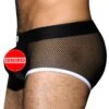 Shorty Mesh Fetish Noir - Blanc