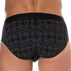 Slip All Over Logo Coton Noir 5 Slip All Over Logo Coton Noir -Boutique De Sous-vêtements slip all over logo coton noir emporio armani 2