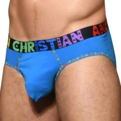 Slip Almost Naked Coton Pride Bleu Electrique