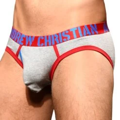 Slip Almost Naked Fly Tagless Gris Chiné