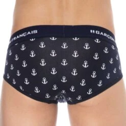 Slip Ancre Coton Bleu Marine -Boutique De Sous-vêtements slip ancre coton bleu marine garcon francais 2