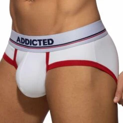 Slip Basic Colors Coton Blanc - Rouge