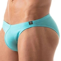 Slip Bikini French Coton Bleu Turquoise