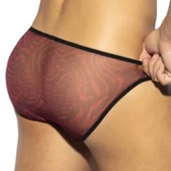 Slip Bikini Leopard Bordeaux