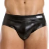 Slip Bottomless Leather Noir