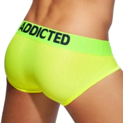 Slip Cockring Mesh Neon Jaune Fluo -Boutique De Sous-vêtements slip cockring mesh neon jaune fluo addicted 2