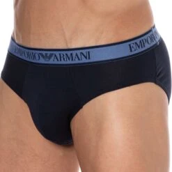 Slip Core Logoband Coton Bleu Marine