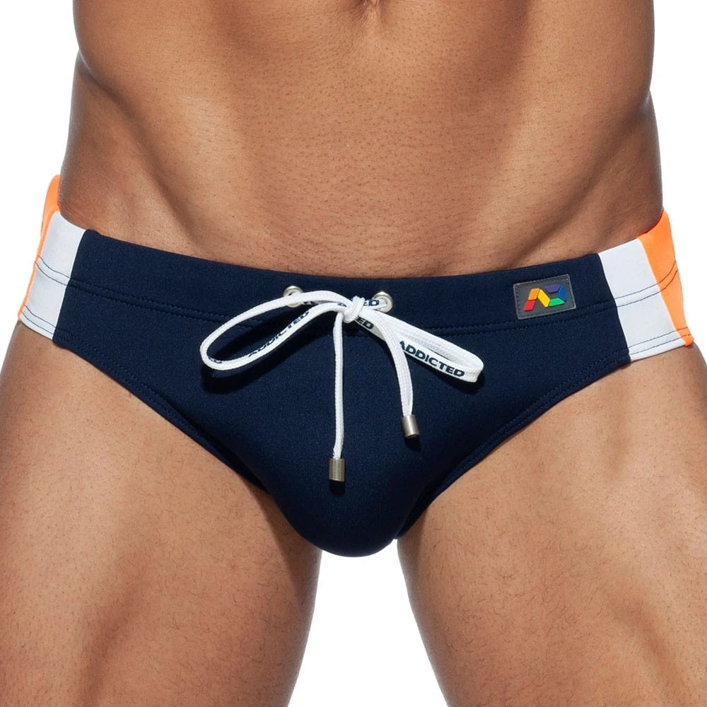 Slip De Bain Basic Stripes Marine 1 Slip De Bain Basic Stripes Marine