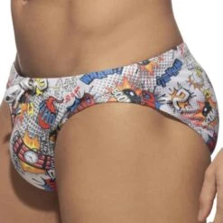 Slip De Bain Comic Blanc