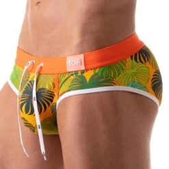 Slip De Bain Floral Jaune