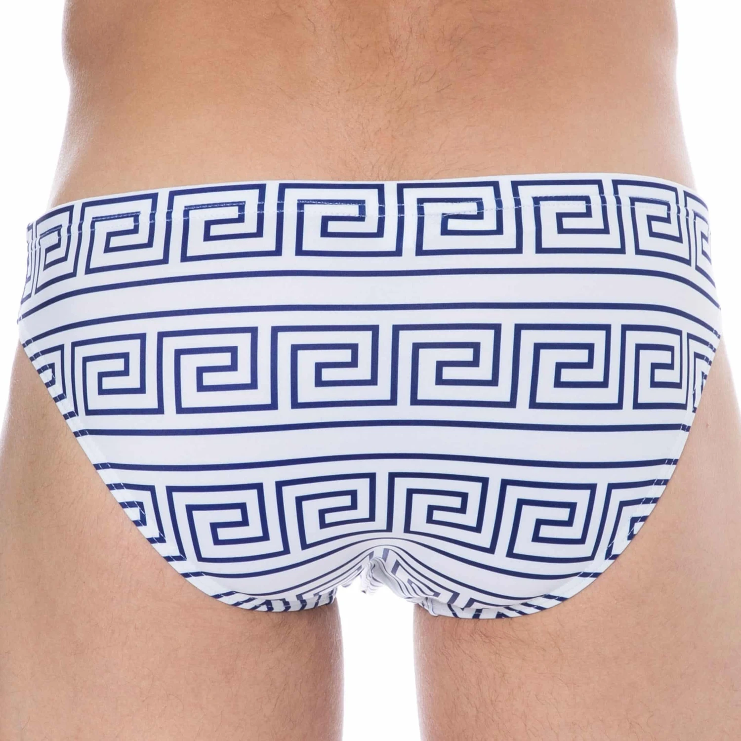 Slip De Bain Greek Frame Blanc - Bleu 3 Slip De Bain Greek Frame Blanc - Bleu – Image 3