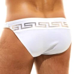 Slip De Bain Low Cut Glam Meander Blanc