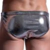 Slip De Bain Micro Tanga M2196 Noir - Argent