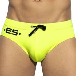 Slip De Bain Neon Jaune Fluo