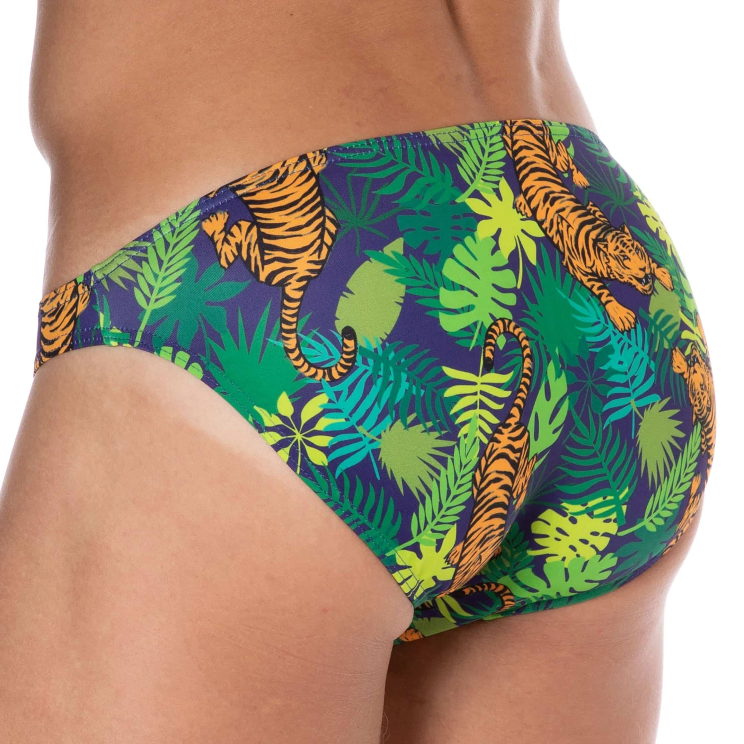 Slip De Bain Palms & Tigers Vert 2 Slip De Bain Palms & Tigers Vert – Image 2