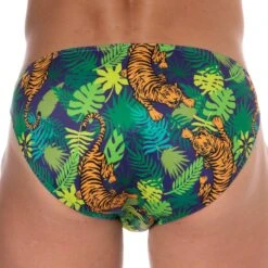 Slip De Bain Palms & Tigers Vert 5 Slip De Bain Palms & Tigers Vert -Boutique De Sous-vêtements slip de bain palms tigers vert sweet banana 2
