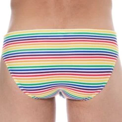 Slip De Bain Rainbow Stripes Multicolore -Boutique De Sous-vêtements slip de bain rainbow stripes multicolore sweet banana 2