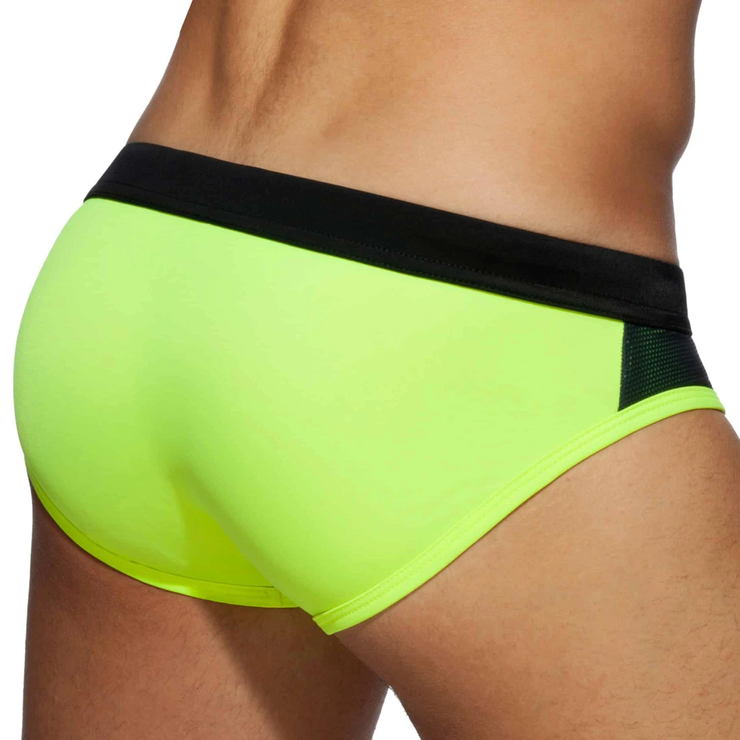 Slip De Bain Spike Noir - Citron Vert 2 Slip De Bain Spike Noir - Citron Vert – Image 2