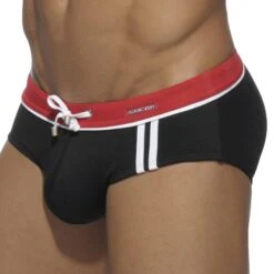 Slip De Bain Sport Detail Binding Noir