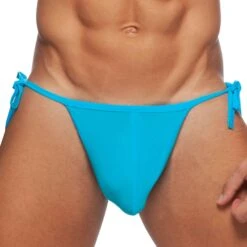 Slip De Bain Tanga Cockring Bleu Turquoise
