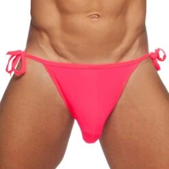Slip De Bain Tanga Cockring Rose Fluo