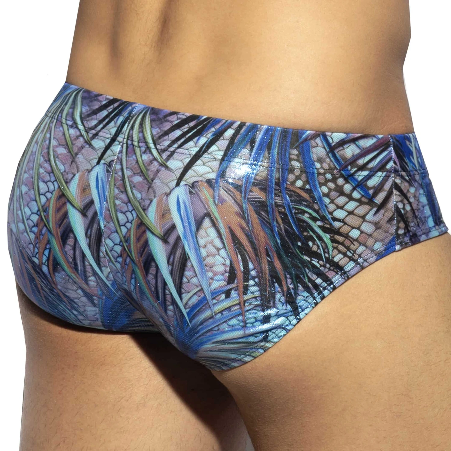 Slip De Bain Tropical Glitter Bleu Marine 2 Slip De Bain Tropical Glitter Bleu Marine – Image 2