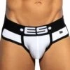 Slip Double Side Coton Blanc - Noir