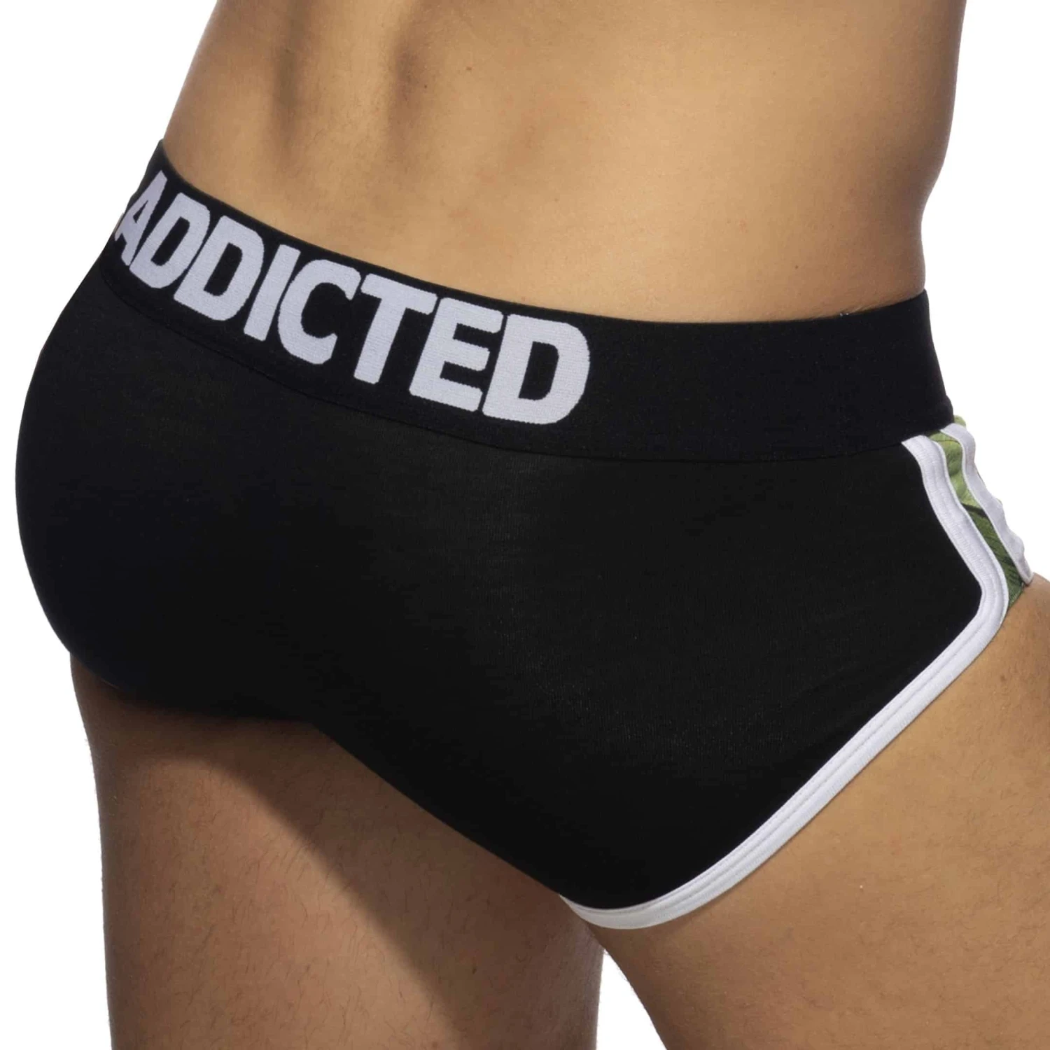 Slip Double Side Tropical Leaves Noir 2 Slip Double Side Tropical Leaves Noir – Image 2