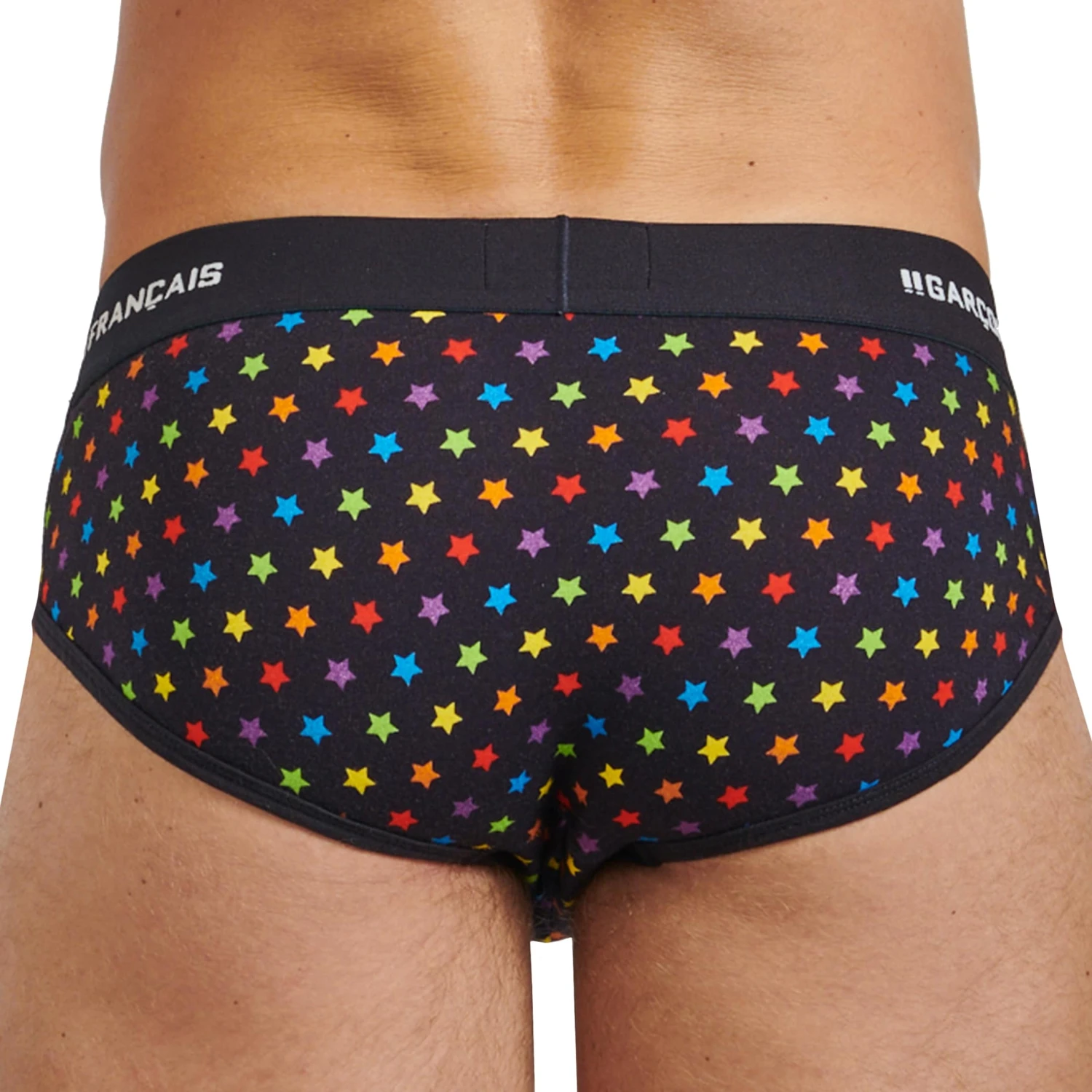 Slip Etoiles Arc-en-Ciel Coton Bleu Marine 2 Slip Etoiles Arc-en-Ciel Coton Bleu Marine – Image 2