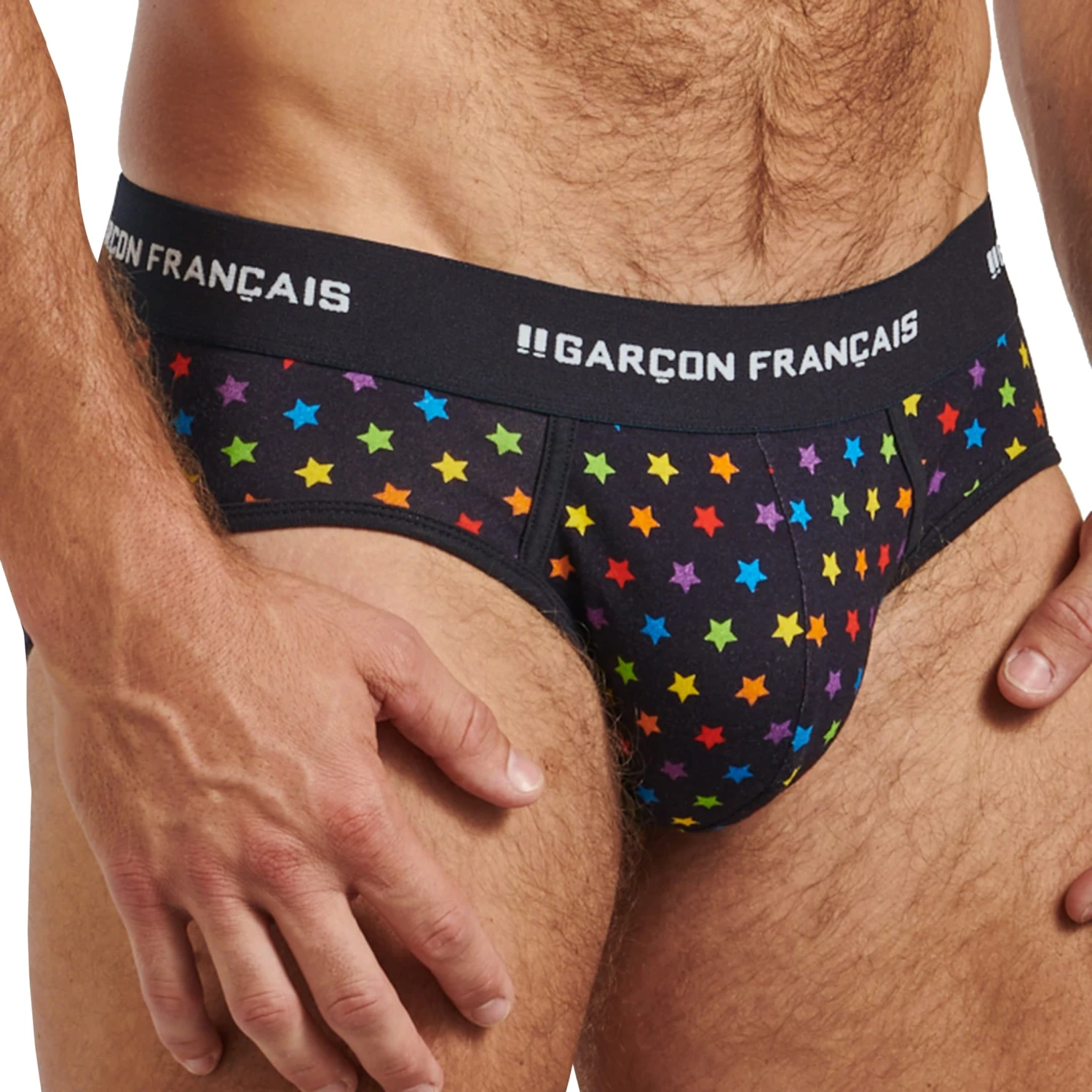 Slip Etoiles Arc-en-Ciel Coton Bleu Marine 1 Slip Etoiles Arc-en-Ciel Coton Bleu Marine