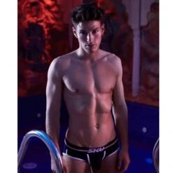 Slip First Coton Bleu Marine -Boutique De Sous-vêtements slip first marine sku 3