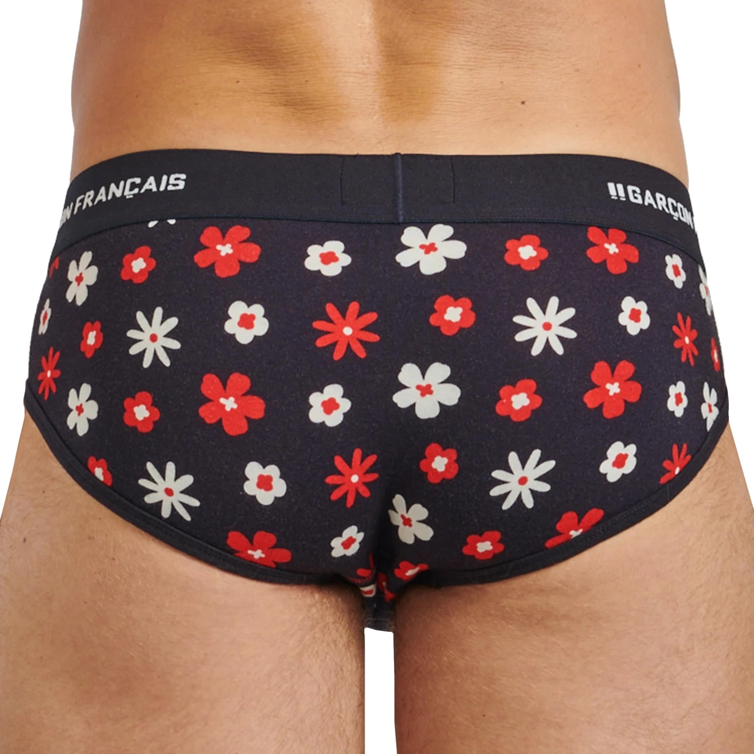 Slip Fleurs Coton Bleu Marine 2 Slip Fleurs Coton Bleu Marine – Image 2