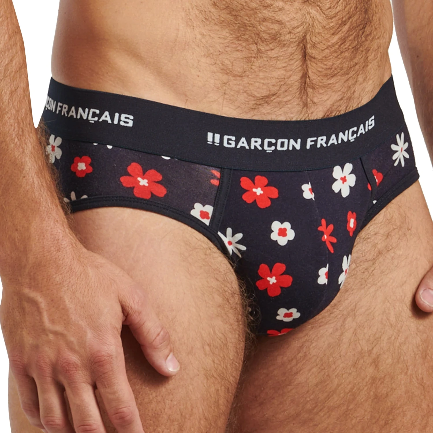 Slip Fleurs Coton Bleu Marine 1 Slip Fleurs Coton Bleu Marine