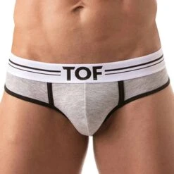 Slip French Coton Gris Chiné