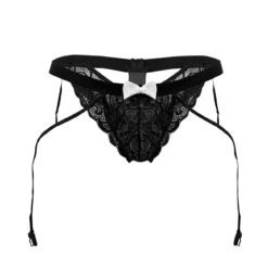 Slip Jarretière Dentelle Noir 7 Slip Jarretière Dentelle Noir -Boutique De Sous-vêtements slip jarretiere dentelle noir candyman 2