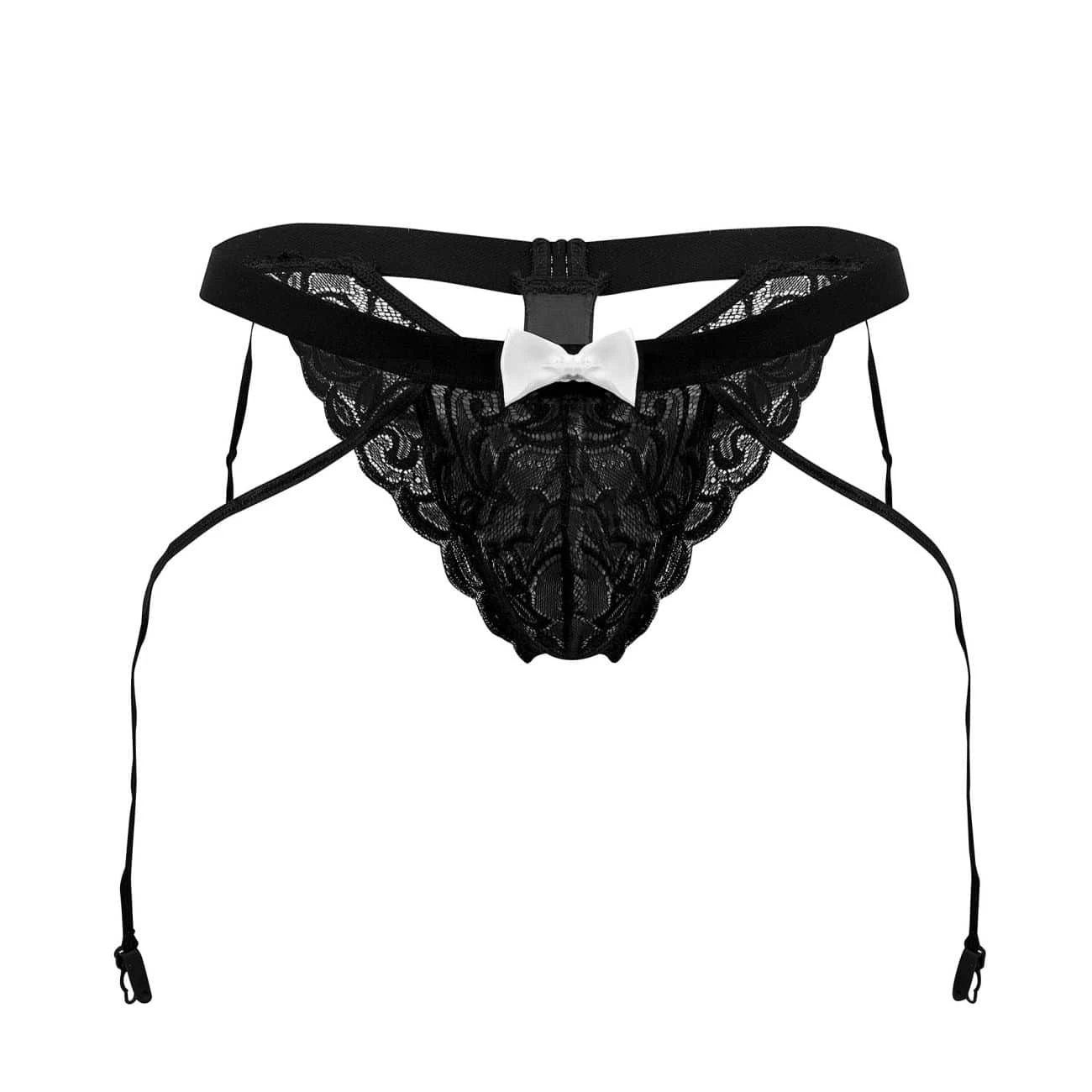 Slip Jarretière Dentelle Noir 3 Slip Jarretière Dentelle Noir – Image 3