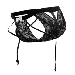 Slip Jarretière Dentelle Noir 8 Slip Jarretière Dentelle Noir -Boutique De Sous-vêtements slip jarretiere dentelle noir candyman 3