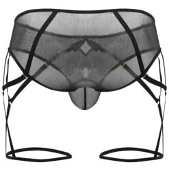 Slip Jarretière Mesh Noir 8 Slip Jarretière Mesh Noir -Boutique De Sous-vêtements slip jarretiere mesh noir candyman 3