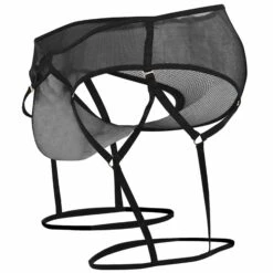 Slip Jarretière Mesh Noir 9 Slip Jarretière Mesh Noir -Boutique De Sous-vêtements slip jarretiere mesh noir candyman 4